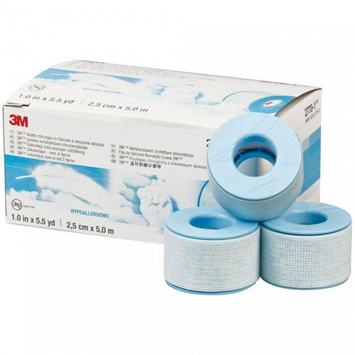 3M 2770-1 Micropore S Surgical Tape (Kind Removal Silicone) 25mm X 5m Each - 1 Roll