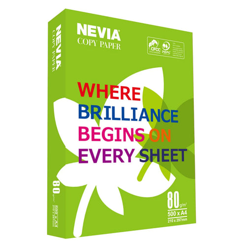 Nevia NVA4080 Print Copy Paper PEFC A4 210X297 LG 80gsm Multipurpose 500 Per Ream - 1 Ream