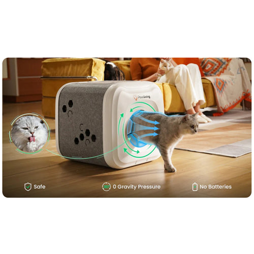 PawSwing Neo Self-Grooming Cat House Smart Size Adaptation - One Machine for All Cats, Hands-Free Grooming No Electricity Needed