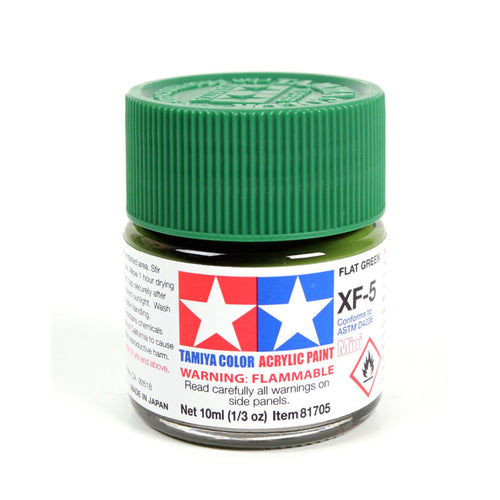 Tamiya XF-5 Acrylic Mini Paint - Flat Green - 10ml