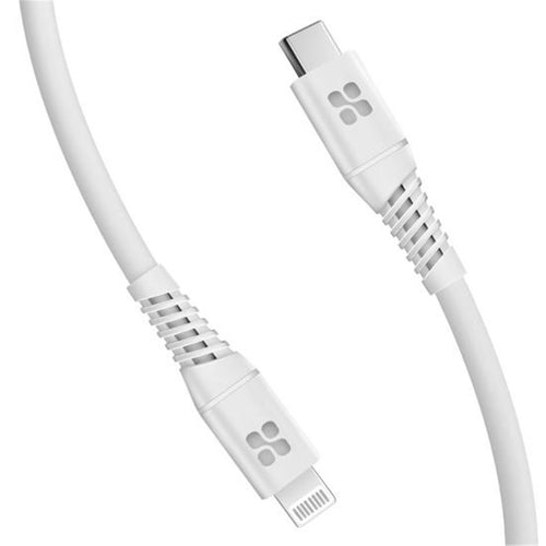 Promate POWERLINECI120WH MFi Certified - 2.2A - 480Mbps USB-C to Lightning Cable - 1.2m - White