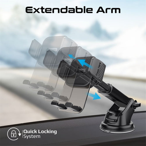 Promate TransHold-EXT Secure Smartphone Holder with Multiple Mounting Options