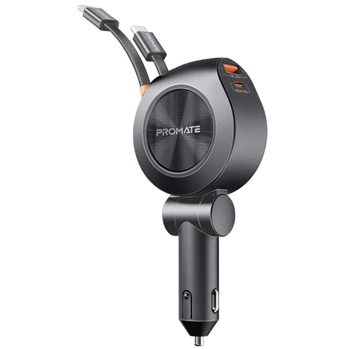 Promate DRIVEGEAR-R2 88W Multi-Port In Car Phone Charger - Black