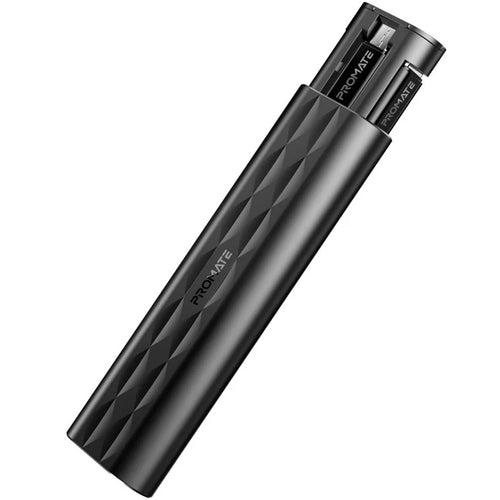 Promate PERK 480Mbps USB-C Multi-Connector-Kabel – 28,5 cm – Schwarz 7-in-1