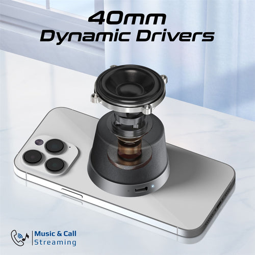 Promate PUNCH.BLK 3W Mini Bluetooth Speaker with Magsafe Compatible Base