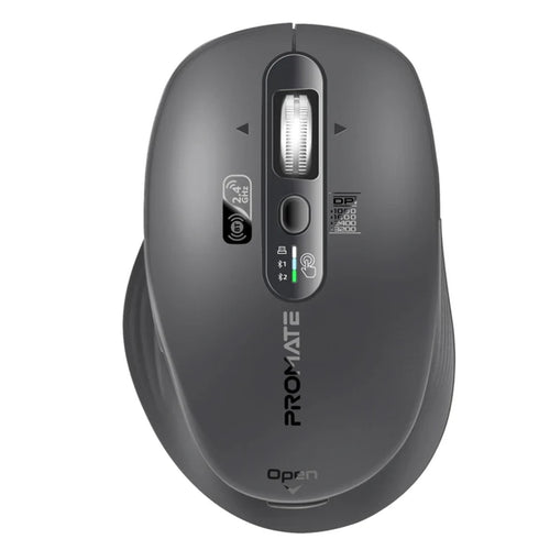 SAMOTRI-BLK - PROMATE Tri-Connect Wireless Mouse with Rechargeable Battery. 2.4G & BT Connect