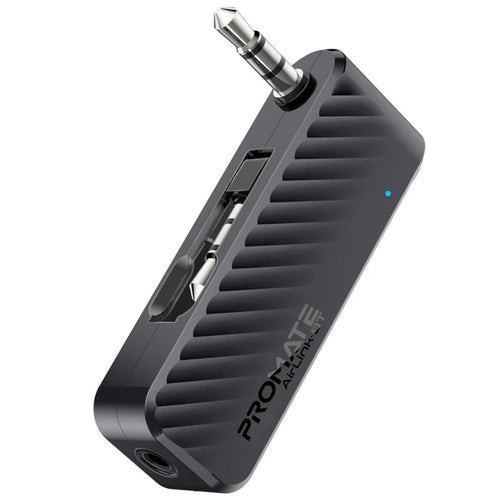 Promate AIRLINK-BT In-Flight AUX-zu-Bluetooth Kabelloser Audio-Transmitter-Adapter 7m Reichweite