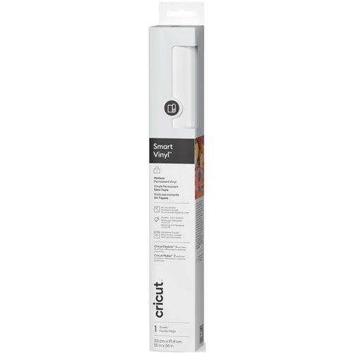 Cricut Everyday Smart Vinyl Matless Permanent Vinyl 13"x36" White