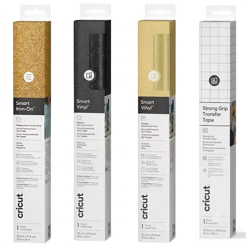 Cricut Explore/ Maker Smart Matless Long-Cut Bundle - Luxury Black & Gold
