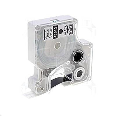 Kompatibel für Dymo ZDYA45013 - S0720530 Kompatibles D1 12mm x 7m Etikettenband Schwarz auf Weiß (45013)