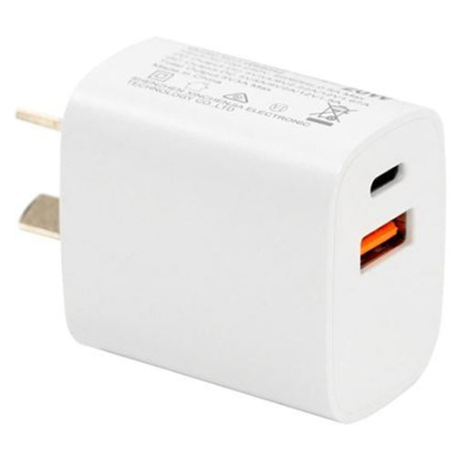 Dynamix SPAPD20-CA 20W USB-C + QC3.0 USB-A Universal Compact USB Wall Charger