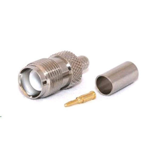 C-TNCRPF1-195 – RP-TNC-Buchsen-Crimpverbinder für 50 Ohm LMR195/RG58