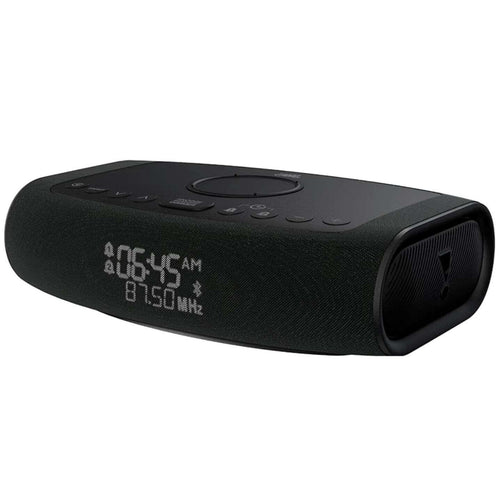 JBL Rise Smart Bluetooth Alarm Clock Radio with Wireless Charging - Black