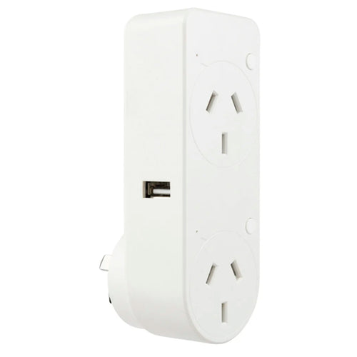Brilliant Smart WiFi Double Wall Plug with USB-C & USB-A Port