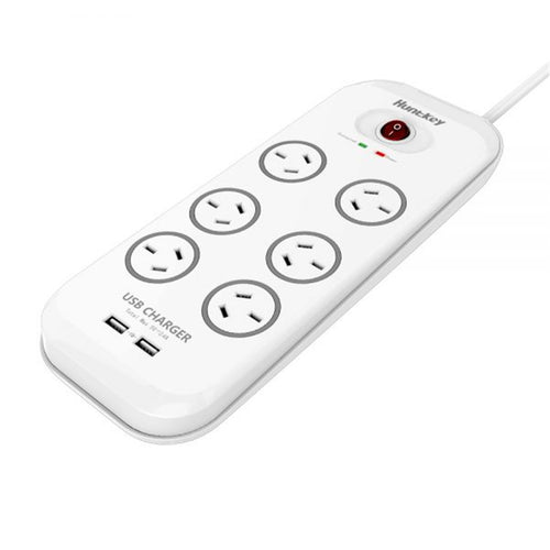 Huntkey SAC607 6 Outlet Surge Protected Powerboard