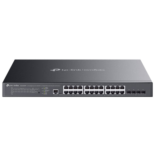TP-Link TP LINK Omada 24-Port Gigabit and 4-Port 10GE SFP+ L2+ Managed Switch with 16-Port PoE+ & 8-Port PoE++