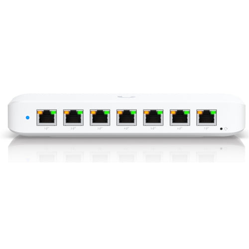 Ubiquiti UniFi Ultra 202W Compact 8-port, Layer 2 GbE PoE switch with versatile mounting options - 210W Power Supply Included