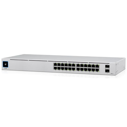Ubiquiti USW-24-POE - 24-Port Managed Enterprise PoE Switch 2x SFP 16x PoE+ Ports 95W PoE Power Budget