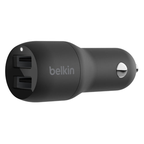 Belkin 24W Dual USB-A Car Charger - Black