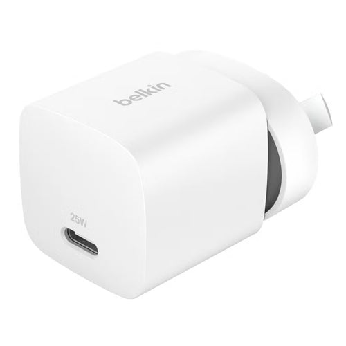Belkin BOOSTCHARGE USB-C PD 3.1 PPS Wandladegerät mit USB-C Kabel (Weiß) Einzeln 25W