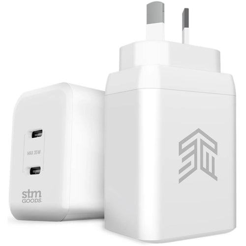 STM 35W Dual Port USB-C GaN Ladegerät - Weiß