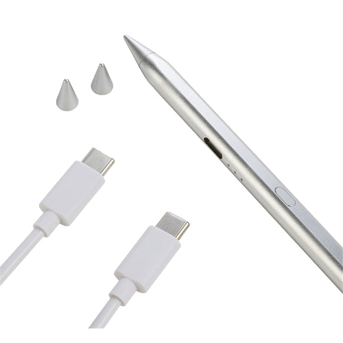 Tucano Silver Stylus Pencil 2 for iPad Active capacitive pencil designed for all iPads and with long battery life (up to approx. 15 hours*).
