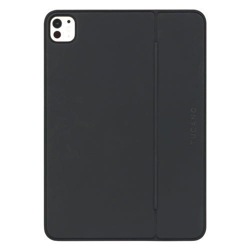 Tucano MAGNET Tablet Case Black for iPad Pro 11" ( M5/M4 ) Magnetic back cover partially made from recycled plastic material - Lightweight with a minimalist design - Integrated hinge stand, perfect for reading, writing, or sketching