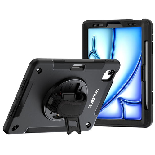 Valore Rugged Tablet Case With Shoulder Strap / Hand Strap, screen protector & Kick-Stand for iPad 11" Air M4/M3 ( 2025-2026)