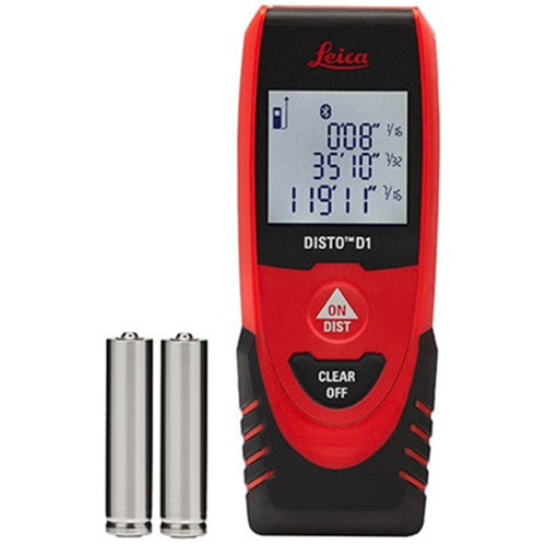 Leica Disto D1 Laser Distance Meter-40 Metre Range (843418), 3 V, Red/Black