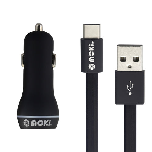 Moki ACC-MTCCAR Car Charger with USB-C Cable