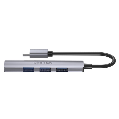 Unitek H1208B - 4-in-1 USB Multi-port Ultra Slim Hub w/ USB-C Connector. 1x USB3.0 Port & 3x USB2.0