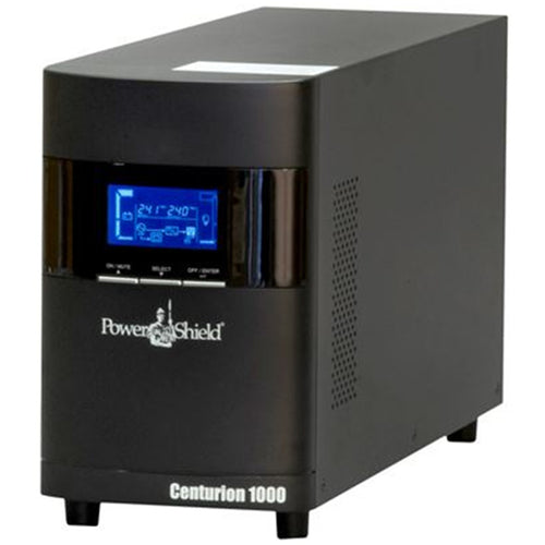 POWERSHIELD PSCE1000 - Centurion Tower 1000VA/900W Online-Dauerwandler-USV. 2x NZ-Steckdosen + 2x IEC