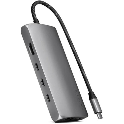 SATECHI USB-C Multiport Adapter 8K with Ethernet V3 - Space Grey
