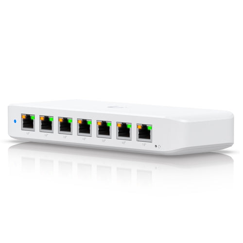 Ubiquiti UniFi Ultra 202W Compact 8-port, Layer 2 GbE PoE switch with versatile mounting options - 210W Power Supply Included
