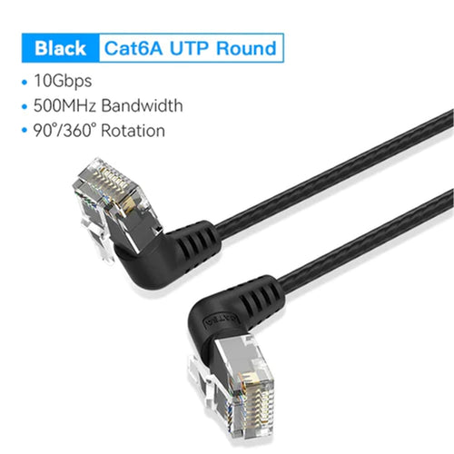 Vention IBOBH Cat6A UTP Patch Cable - 2m - Black