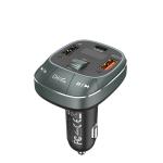 VEN-FFLB0 - Vention 3-Port USB (C + A + A) Kfz-Ladegerät mit FM-Transmitter (30W/18W/5W) Schwarz ABS Typ