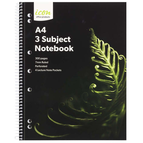 Okin ISNBSC008 – Icon Spiral Notizbuch A4 Softcover 3 Fächer 300 Seiten
