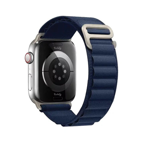 49mm/46mm/45mm/44mm - Navy Blue Nylon Strap for Apple Watch , Compatible with Apple Watch Ultra 1/2/3, Series 11/10/9/8/7/6/SE/5/4/3/2/1