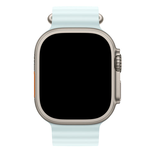 42mm/41mm/40mm/38mm - Mint Blue Silicone Ripple Strap for Apple Watch , Compatible with Apple Watch Series 11/10/9/8/7/6/SE/5/4/3/2/1/SE