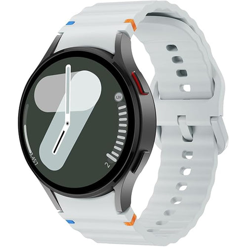 Silicone Galaxy Watch7 Strap 20mm (M/L) - Silver Compatible with Galaxy Watch6 / 5 / 4 Series