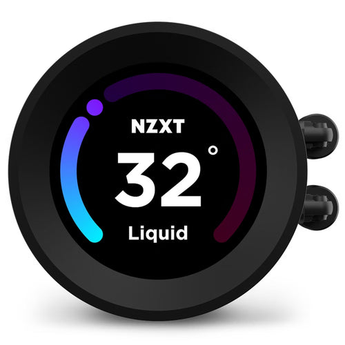 NZXT Kraken ELITE 240 RGB Black 240mm AiO Water Cooling with 2.36 inch diameter LCD Display, F120 RGB Core Fans, for Intel Socket LGA 1851/ 1700 / 1200 / 115X, AMD AM5 / AM4 / sTRX4* / TR4* (*Threadripper bracket not included)