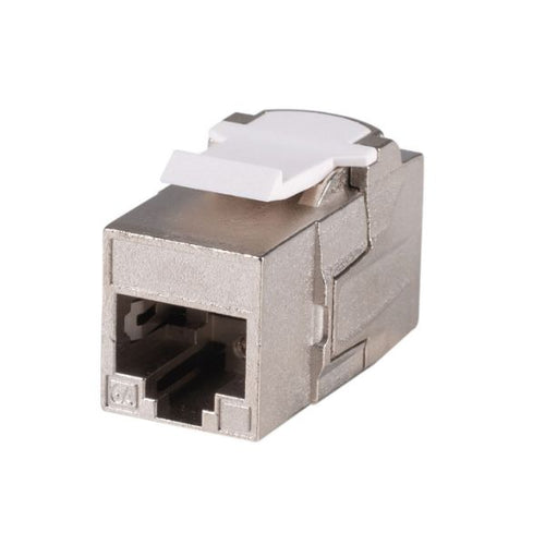 Cat 6A Sheilded Coupler Keystone Straight Through Wiring Colour Silver