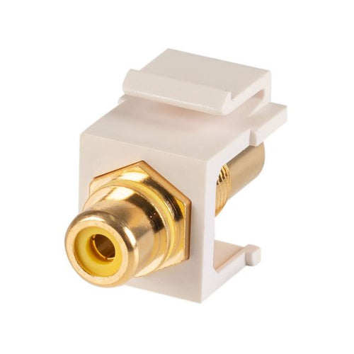 DYNAMIX AVP-RCA-YE - Yellow RCA to RCA Keystone Adapter Gold Plated