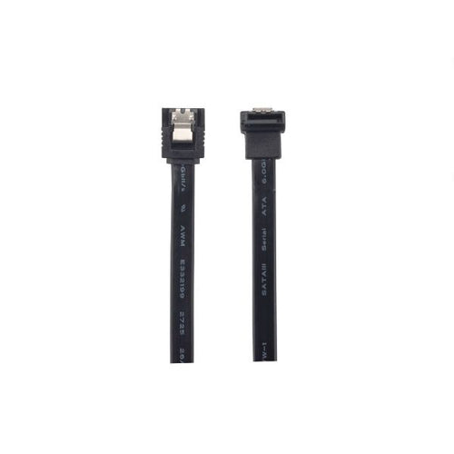 DYNAMIX C-SATA3-R20 - 0.2m Right Angled SATA 6Gbs Data Cable w/ Latch Black