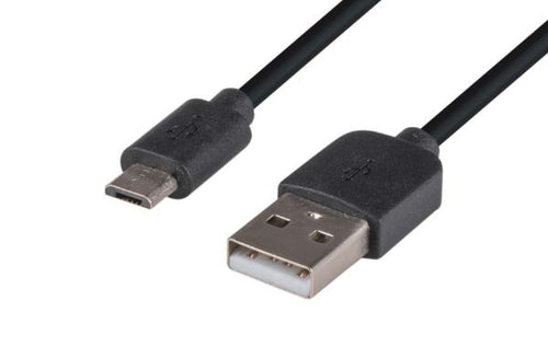 DYNAMIX C-U2AMICB-03 - 0.3m USB 2.0 Micro-B Male to USB-A Male Connectors Colour Black