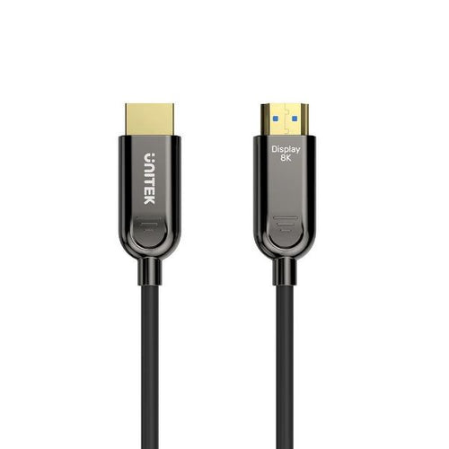 C11085GY01-40M - UNITEK C11085GY01-40M - 40M 8K HDMI Fiber Optic 2.1 Cable & Supports 48Gbps. Support Max Res up to 8K@60Hz