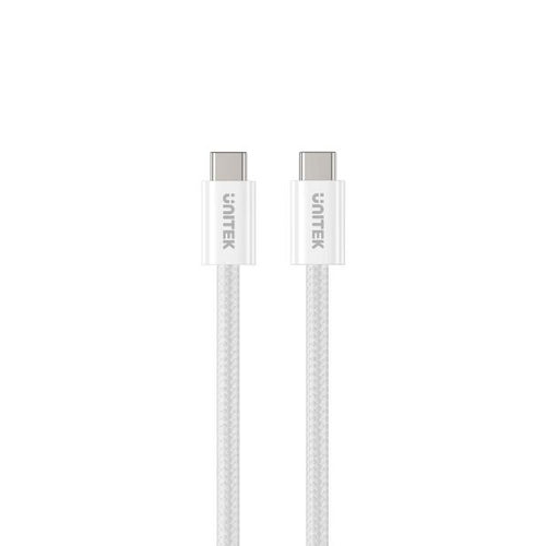 C14141A-WHT - UNITEK C14141A-WHT - 1M USB-C to USB-C Magnetic Cable. Supports 100W PD Fast Charging. Tangle-free