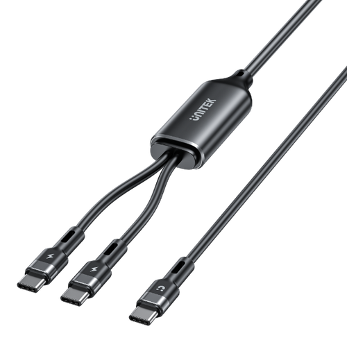 C14146A - UNITEK C14146A - 2-in-1 USB-C Cable w/ Dual Connectors. Charge iPhone 16 Series MacBook iPad & More.