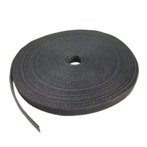 DYNAMIX CAB2012V - Hook & Loop Roll 20m x 12mm dual sided BLACK colour