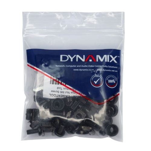 CAGE30BTOOL - DYNAMIX CAGE30BTOOL - 30pc Pack 3 Piece Cage Nut Black M6 15mm Includes Installation Tool